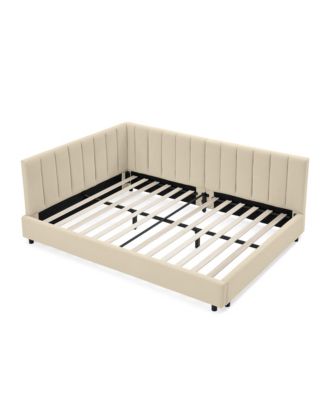 Velvet Tufted Daybed Backrest Armrest