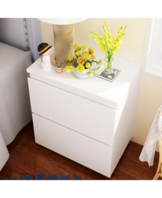 2-Drawer Nightstand, Bedside Table,Bedroom Dresser Chest