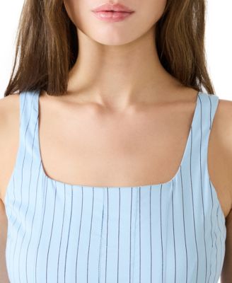 Juniors' Square Neck Midi Dress