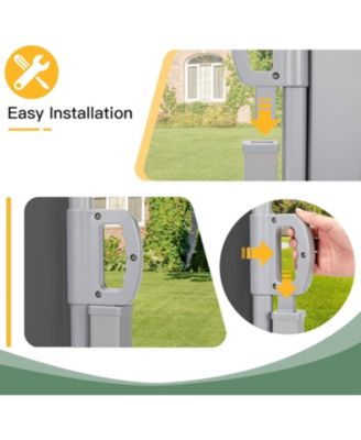 Retractable Side Awning, Double Side Awning, Waterproof Folding Outdoor Privacy Screen