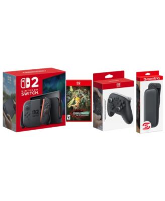 Switch 2 Console with Hyrule Warriors Age of Imprisonment, Pro Controller and Protective Case Bundle