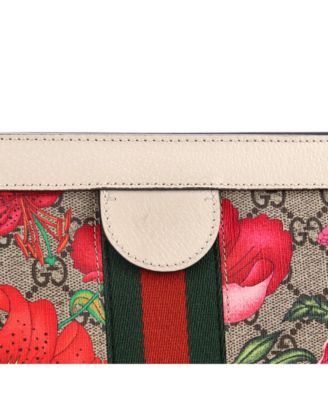 Small Ophidia Chain Shoulder Bag Flora GG Coated Canvas