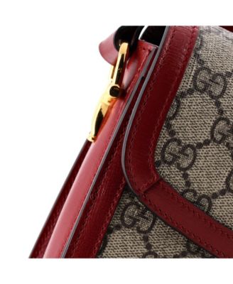 Small Horsebit 1955 Shoulder Bag GG Coated Canvas with Leather