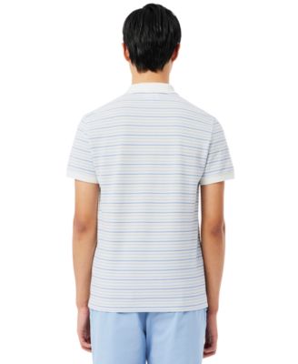 Men's Classic Fit Striped Pique Polo Shirt
