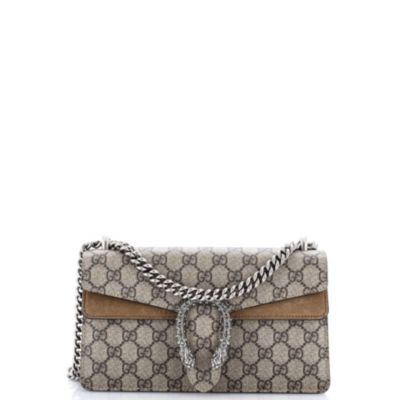 Small Dionysus Bag GG Coated Canvas with Crystal Embellished Metal