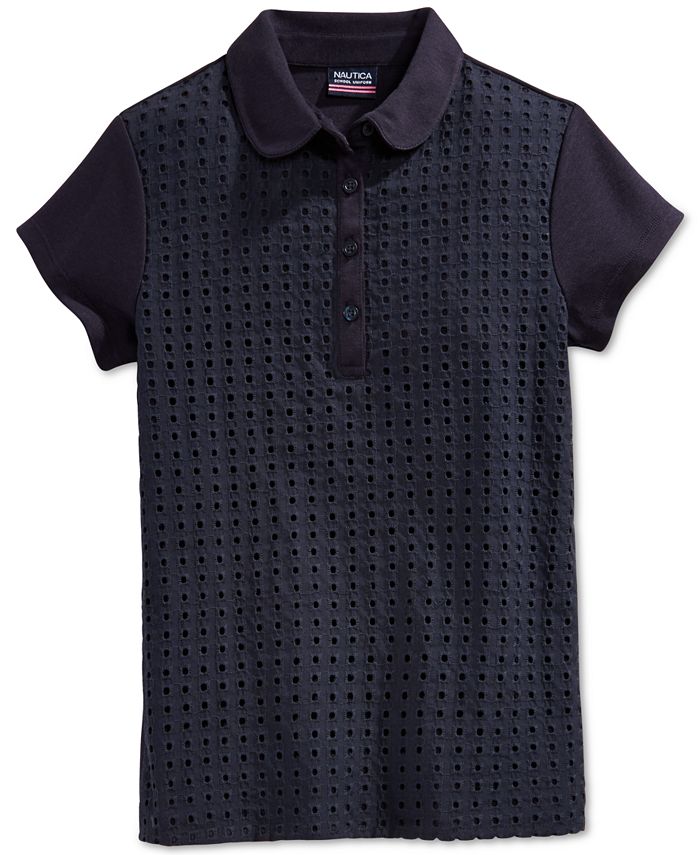 Nautica School Uniform Eyelet Polo Shirt, Big Girls Plus (716) Macy's