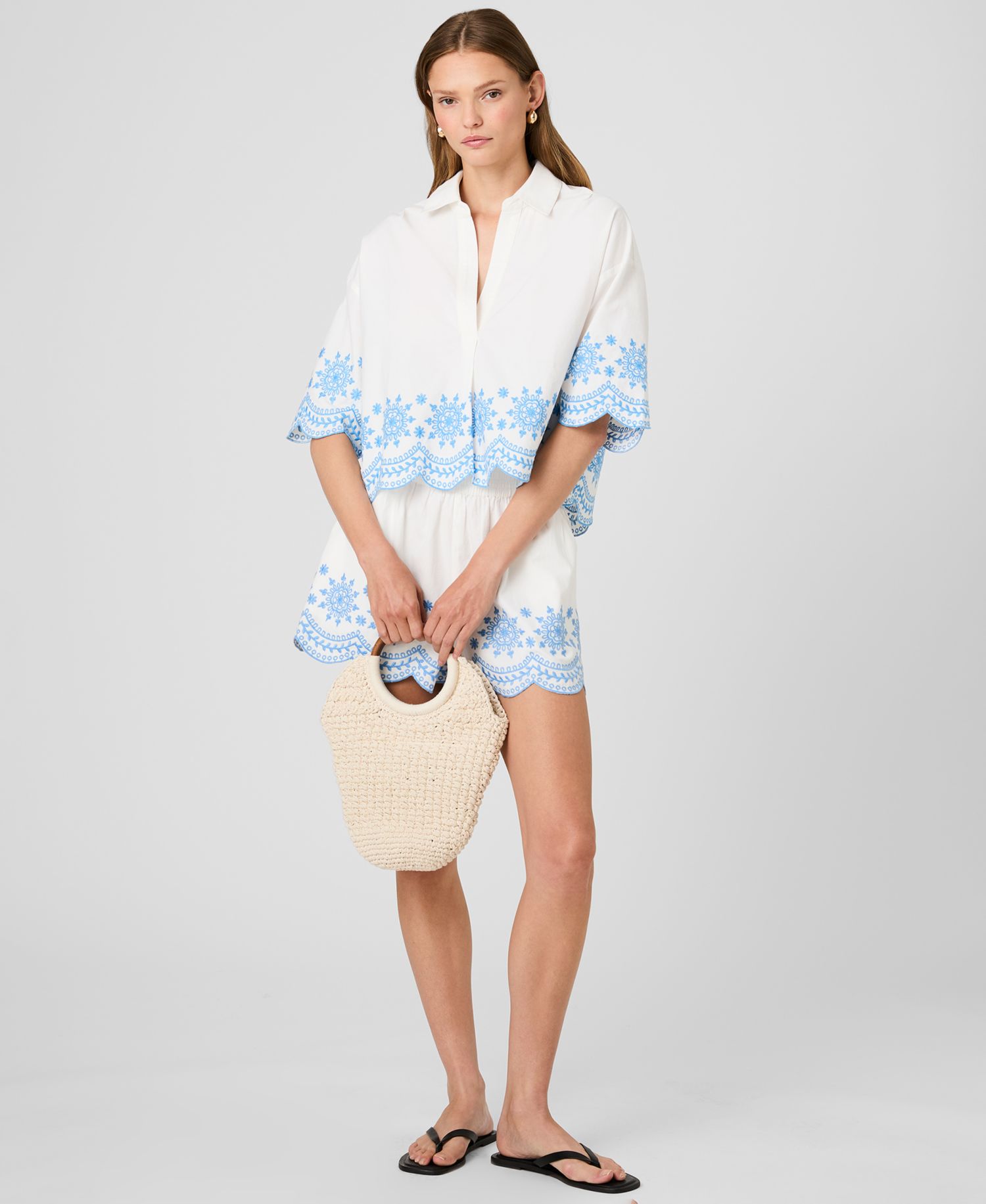Women's Collared V-Neck Blouse