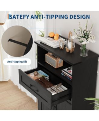 Bathroom Storage Cabinet,Farmhouse Bathroom Cabinet for Kitchen, Living Room, Entryway, Set of 2