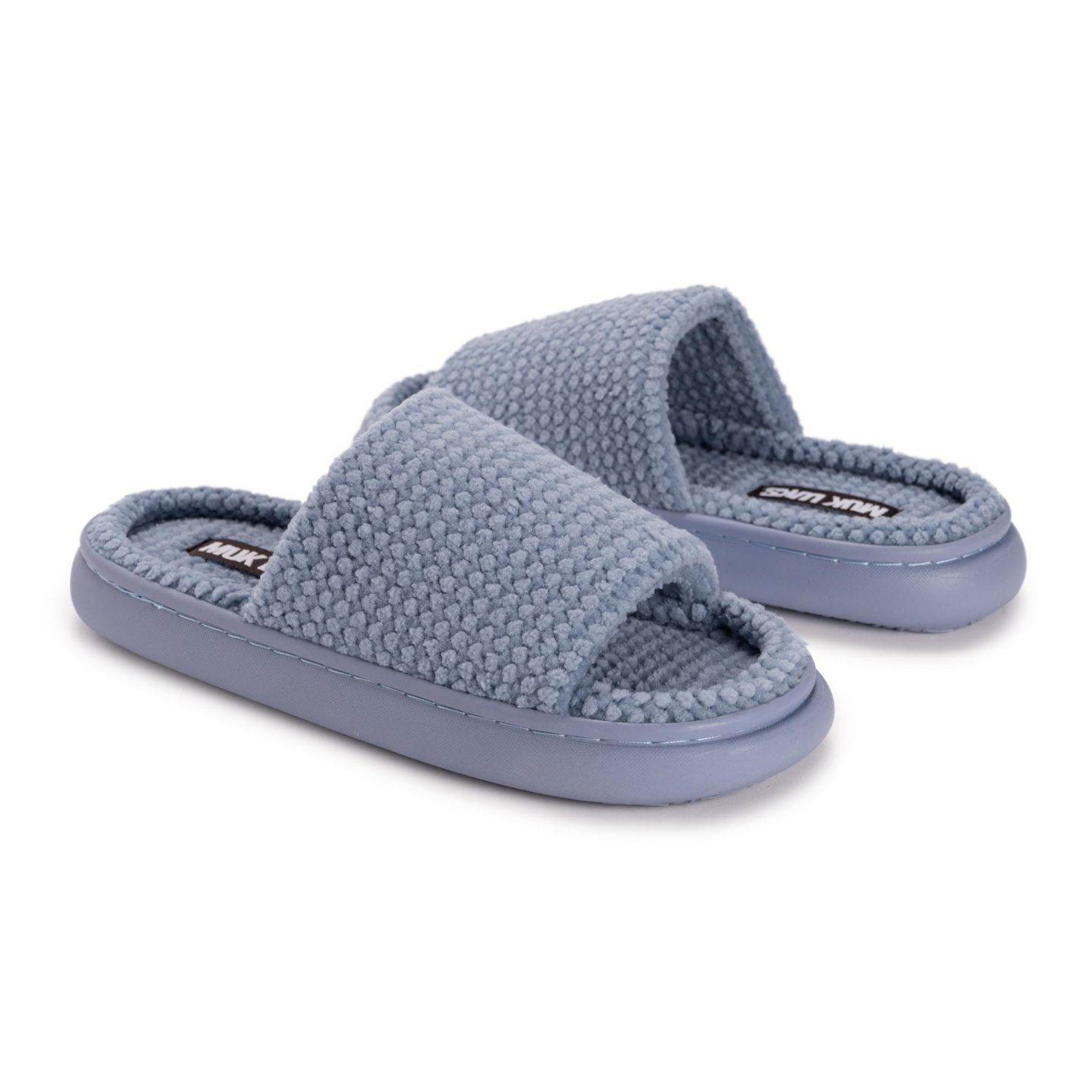 Женские тапочки MUK LUKS Marsai Slide Slipper, цвет: Шамбре синий — фото 7
