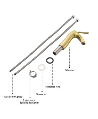 Brushed Gold Single Handle Lavatory Basin Sink Faucet