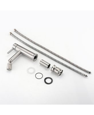 Brushed Nickle Bathroom Faucet for 2 Mode Faucet for Bathroom Sink with 360degree(s) Rotating Aerator