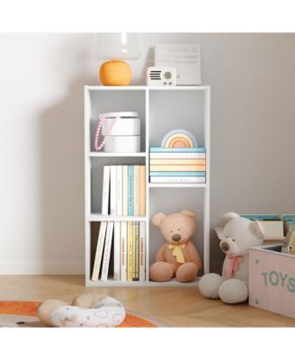 5 Cube Storage Bookshelf Kids Toy Organizer Horizontal Vertical, White