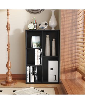 5 Cube Storage Bookshelf Kids Toy Organizer Horizontal Vertical, Black