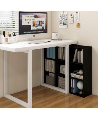 3 Cube Decorative Bookshelf Open Bookcase Toy Storage Organizer Horizontal Vertical, Black