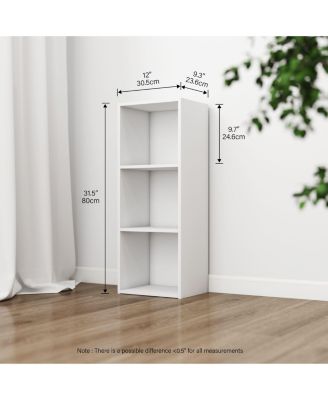 3 Cube Decorative Bookshelf Open Bookcase Toy Storage Organizer Horizontal Vertical, White
