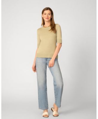 Women's Elbow Sleeve Crewneck Sweater