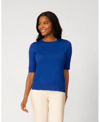 Women's Elbow Sleeve Crewneck Sweater