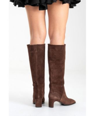 Women's Taly Leather Block Heel Knee High Boot