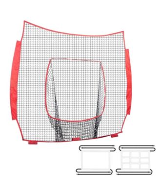 7 x 7 Ft Baseball Softball Practice Net with Strike Zone