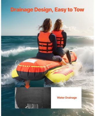 1-3 Rider Towable Boat Tube with Nylon Cover and Safety Valve