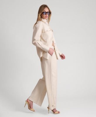 Women's Patchwork Wide-Leg Jeans