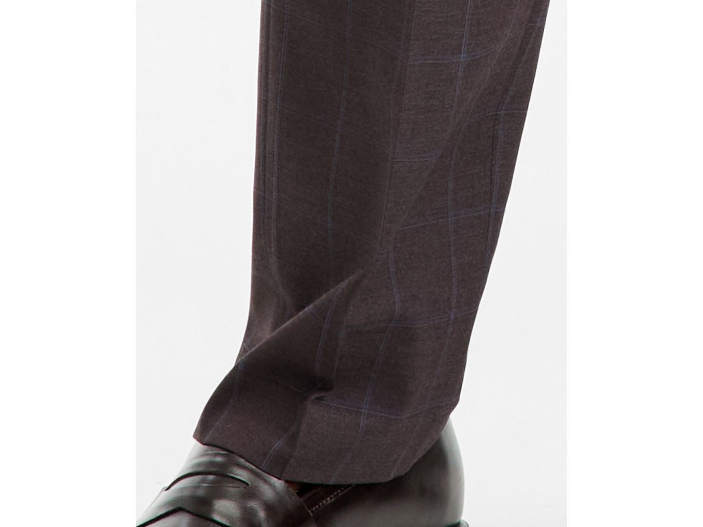 Мужские брюки Tallia Classic-Fit Brown & Blue Check Suit Separate, цвет: Коричневый / Синий — фото 6