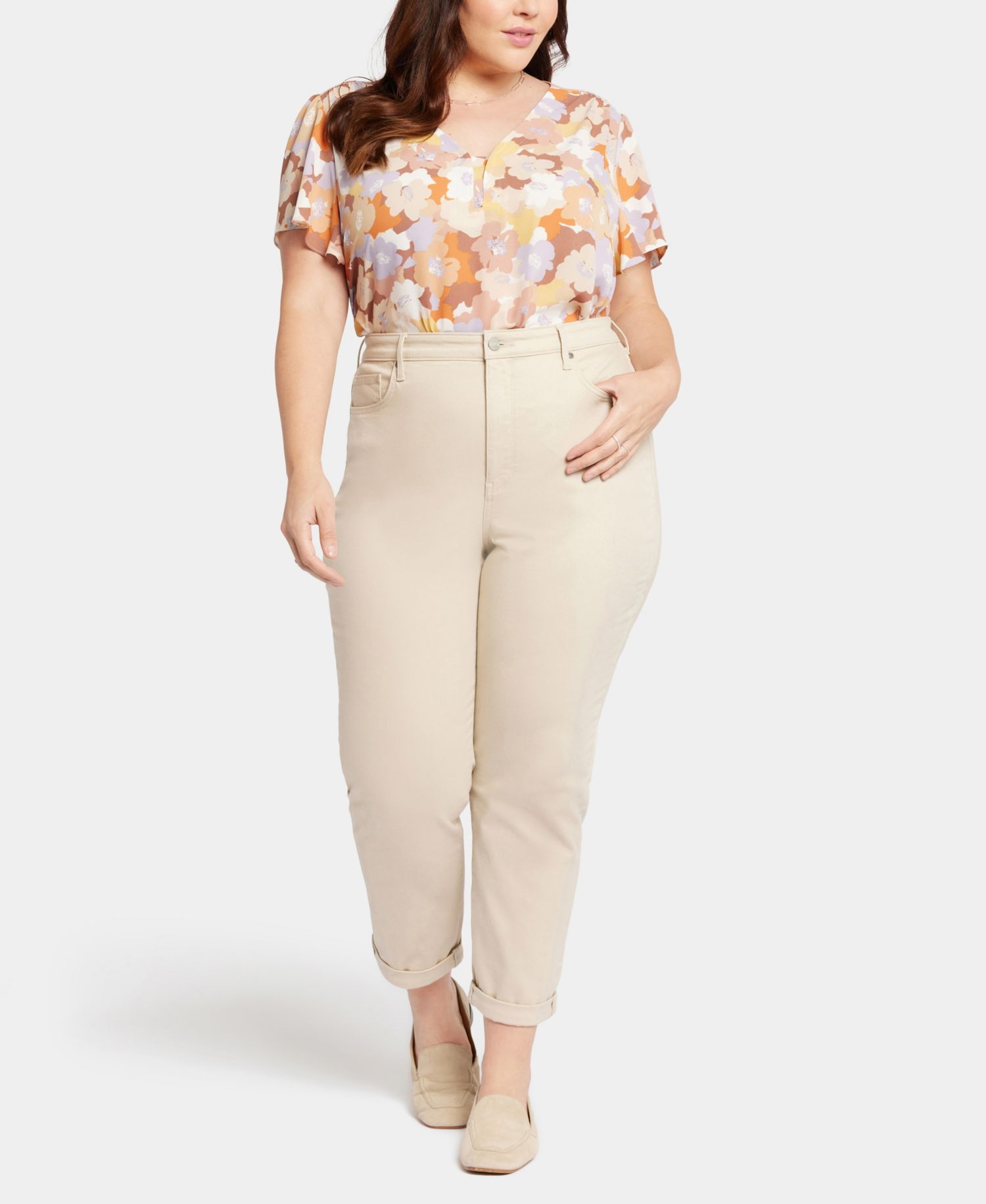 Plus Margot Girlfriend Jeans with Roll Cuffs