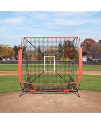 5 x 5 Ft Baseball Softball Practice Net with Bow Frame and Carry Bag