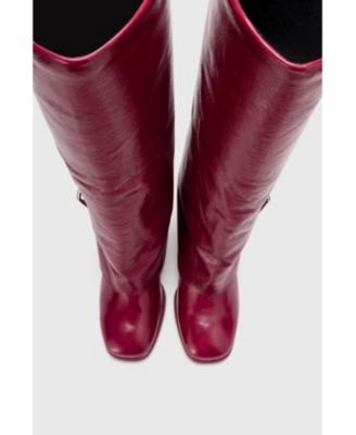 Women's Lojo Leather Block Heel Boot