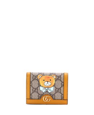 GG Marmont Bifold Card Holder Printed GG Coated Canvas