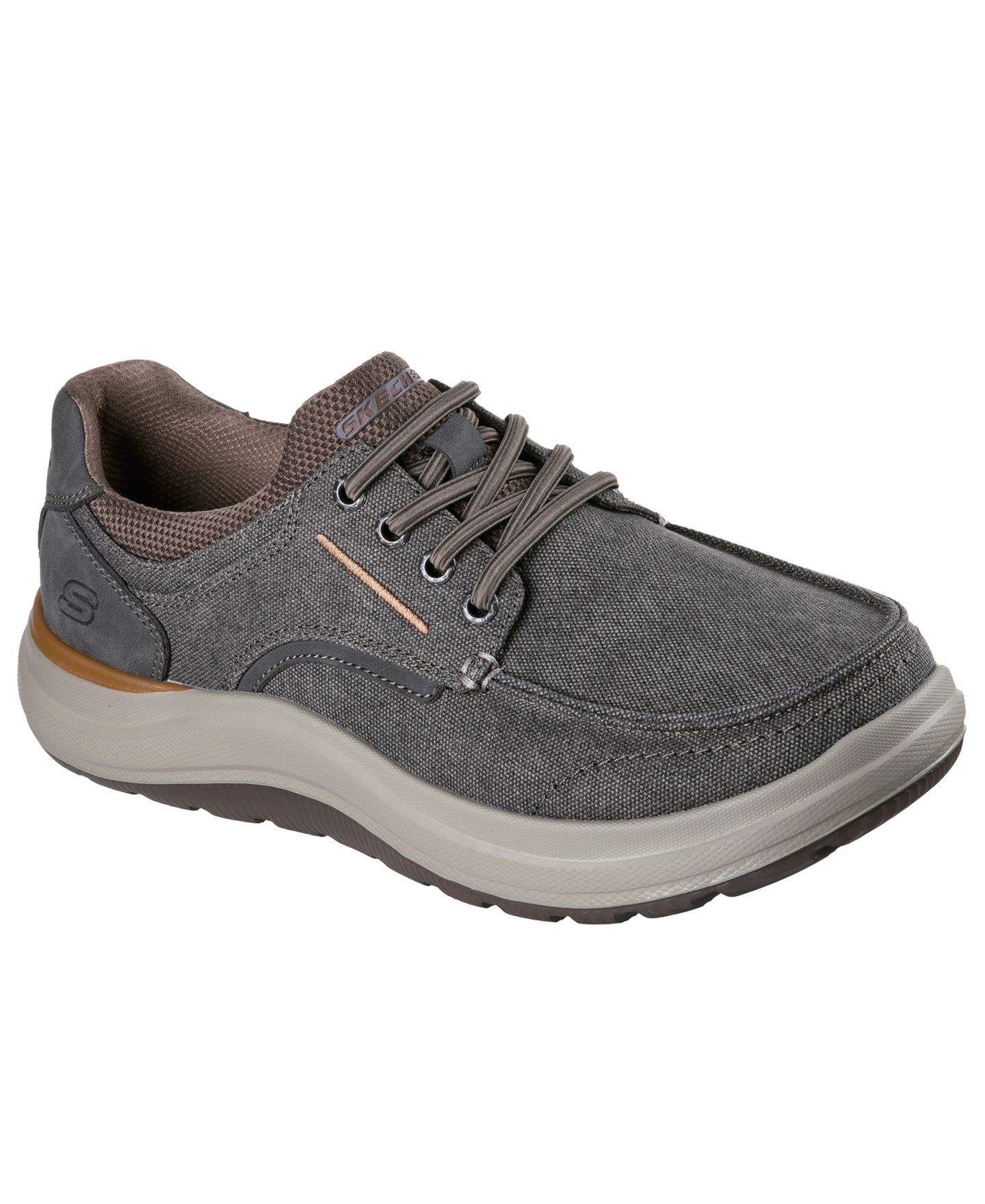 Мужские кроссовки Skechers Relaxed Fit: Altman - Finch Casual, цвет: Тёмный серо-коричневый — фото 1