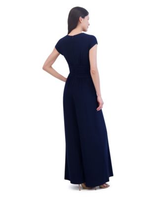 Twist-Front Plunge Jumpsuit