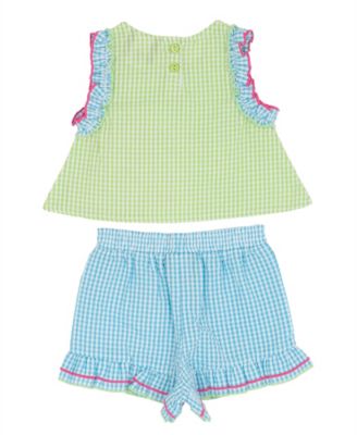 Baby Girls' Sleeveless Top and Elastic Waistband Shorts, 2-Piece Set