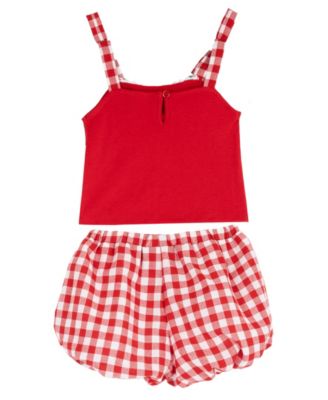 Baby Girls' Jersey Knit Top and Bubble Shorts, 2-Piece Set