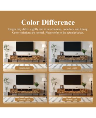 Storage Cabinet with TV Stand for TVs with 2 Drawers