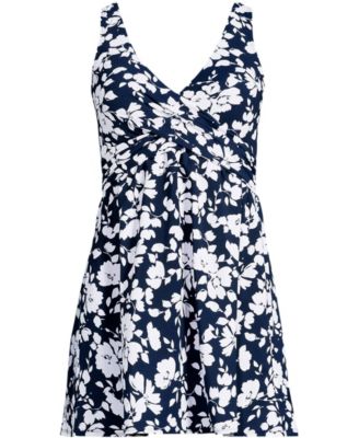 Plus Size New SlenderSuit Wrap Swim Dress Swimsuit Print