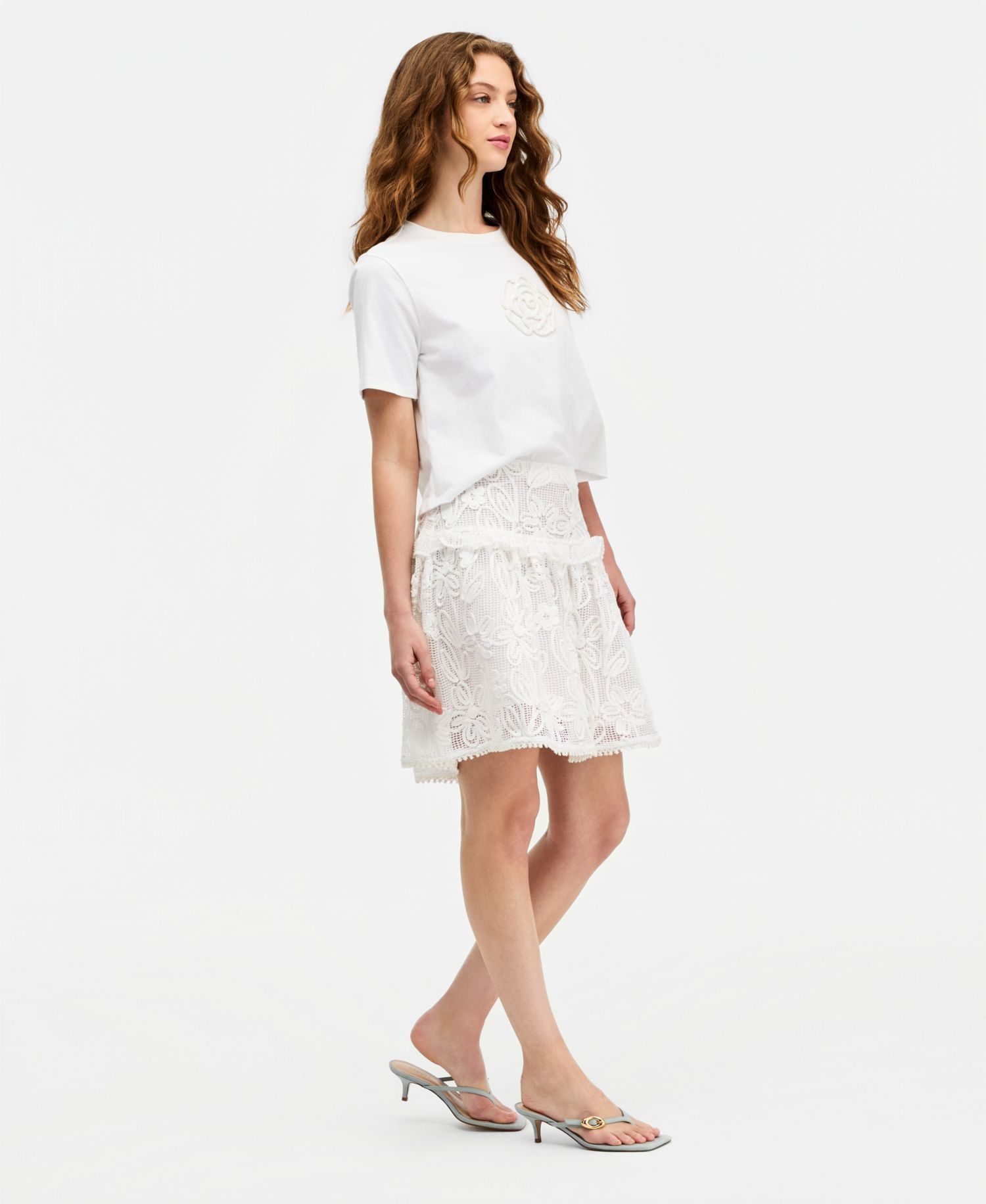 Women's Crochet Drop-Waist Mini Skirt