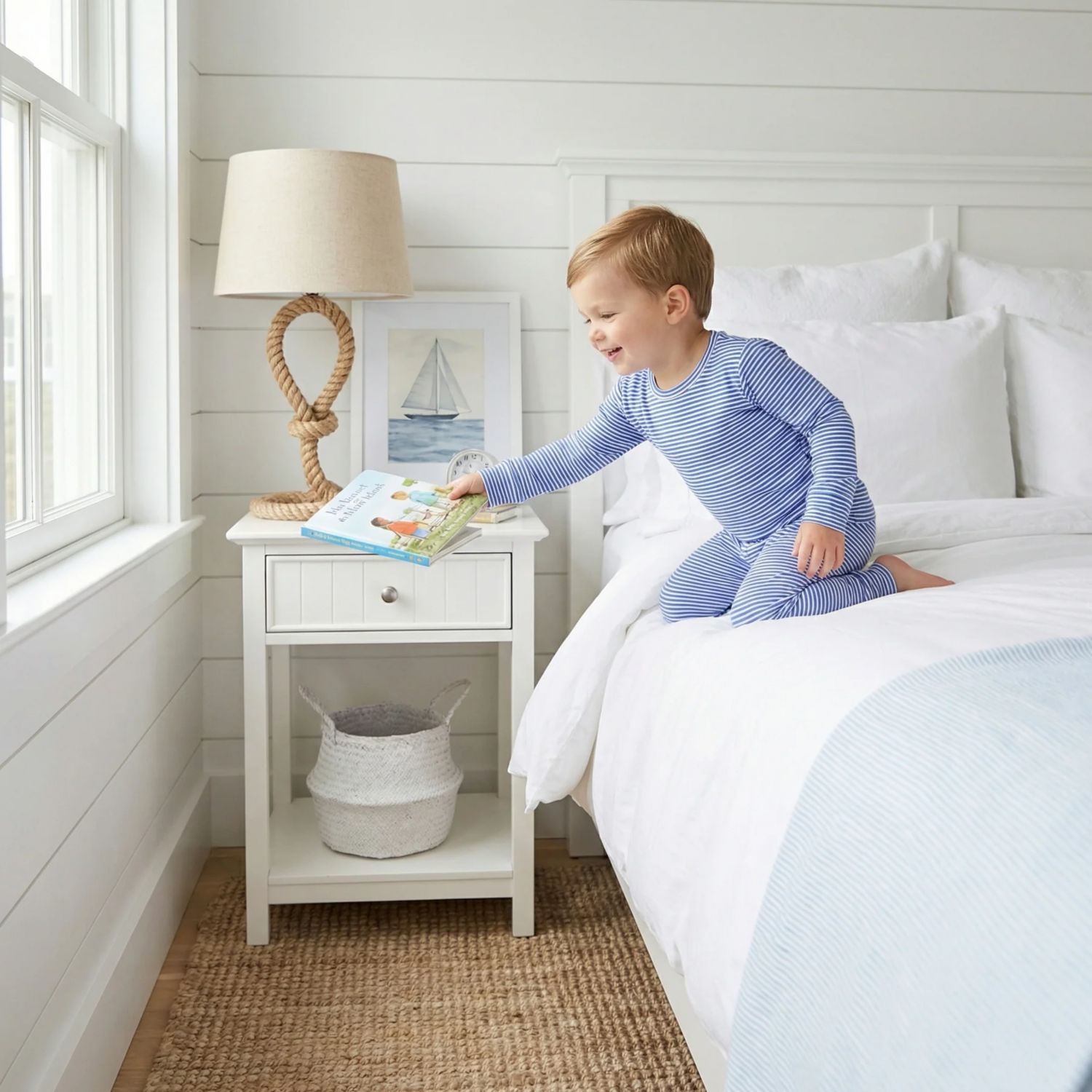 Baby Boys Cobalt Stripe Pajama Set