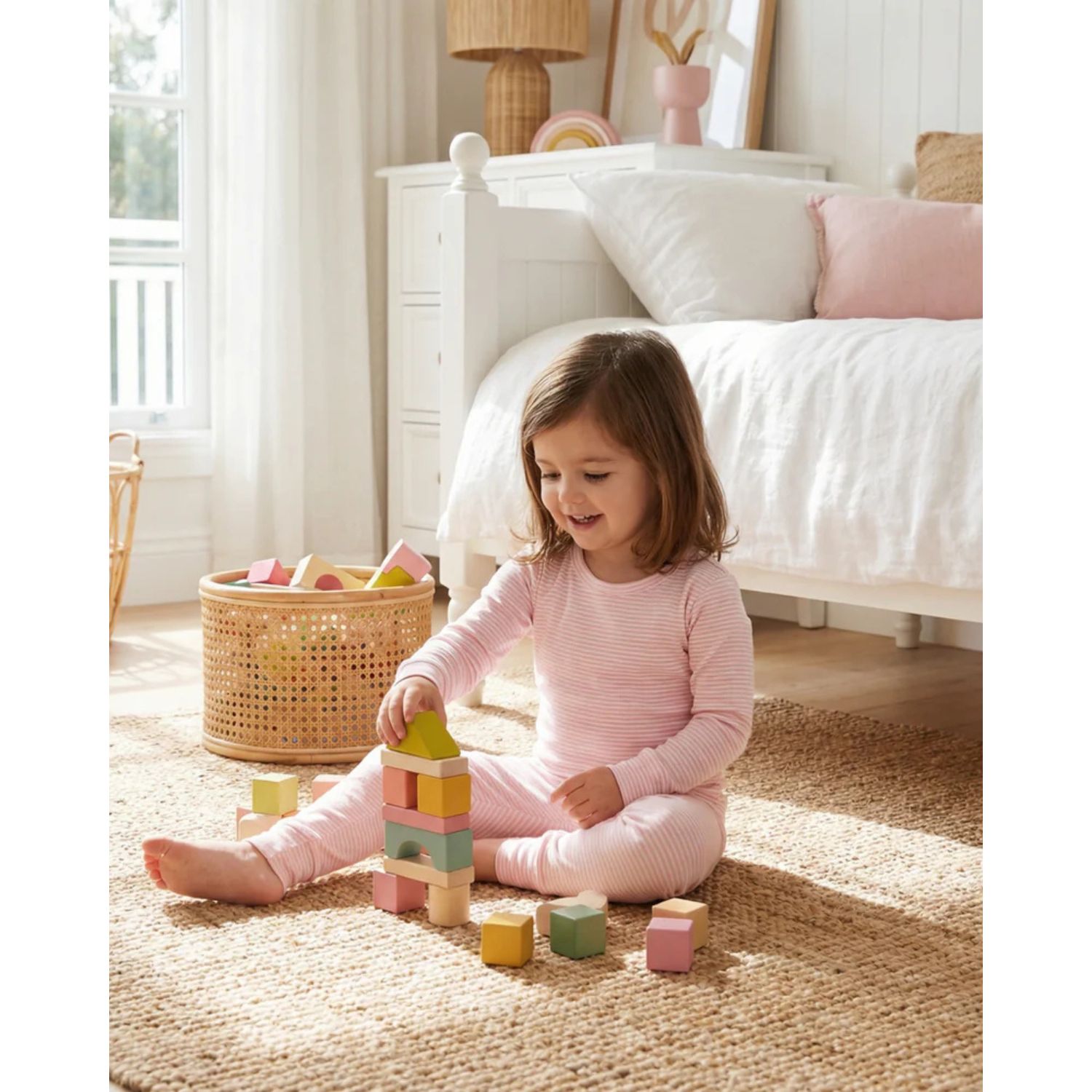 Baby Girls Stripe Pajama Set