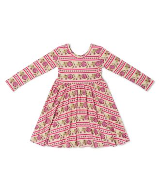 Toddler Girls Pomegranate Soiree Bamboo Twirl Dress