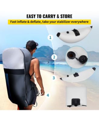 Kayak Outrigger Stabilizers Kit with Inflatable PVC Floats