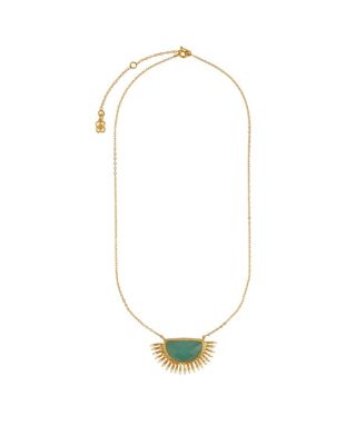 Sunrise Aqua Chalcedony Pendant Necklace