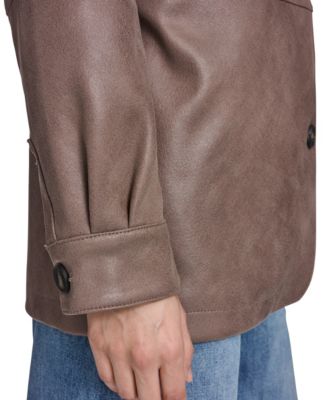 Women's Relaxed-Fit Faux Leather Jacket