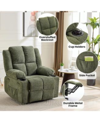 Oversized Power Lift Recliner Chair for Elderly,Adjustable Lay Flat Lift Chair Electric Recliner Chairs with Massage and Heat,for Living Room