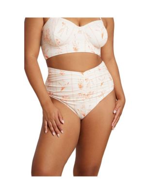 Plus Size Ruched Highwaist Bikini Bottom