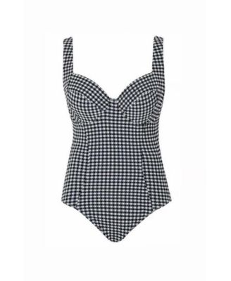 Women's Gingham Paloma Underwire Side Support One Piece Swimsuit