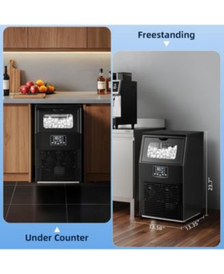 Freestanding Commercial Ice Maker, 66 lbs. Daily Capacity with LCD Display
