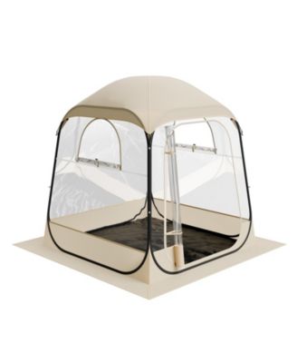 63 x 63 Inch Pop-Up Sports Bubble Tent for 2–4 People with Floor Mat and Cover