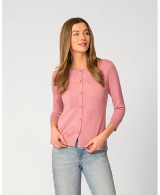 Women's Strawberry Stitch Button Cardigan