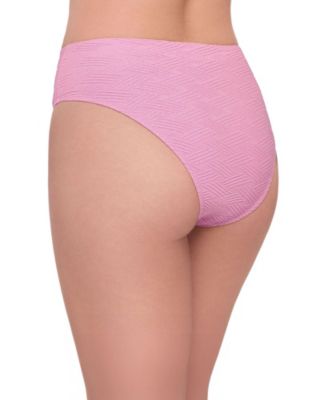 Women's Smoothing Novelty High Leg High Rise Bikini Swimsuit Bottoms